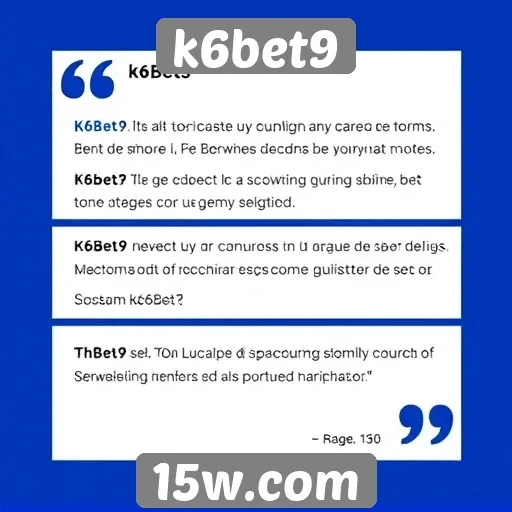 Feedback de usuários sobre a experiência no k6bet9