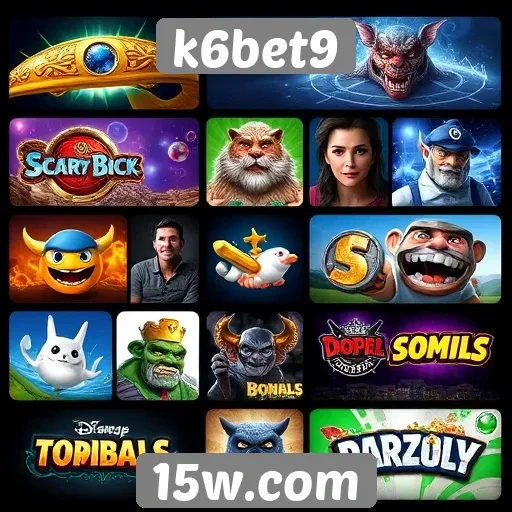Variedade de jogos oferecidos pelo k6bet9